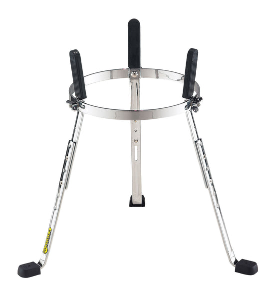 Support panier Steely II pour conga Professional et Fibercraft 12 1/2", pieds en L, réglage hauteur, chromé