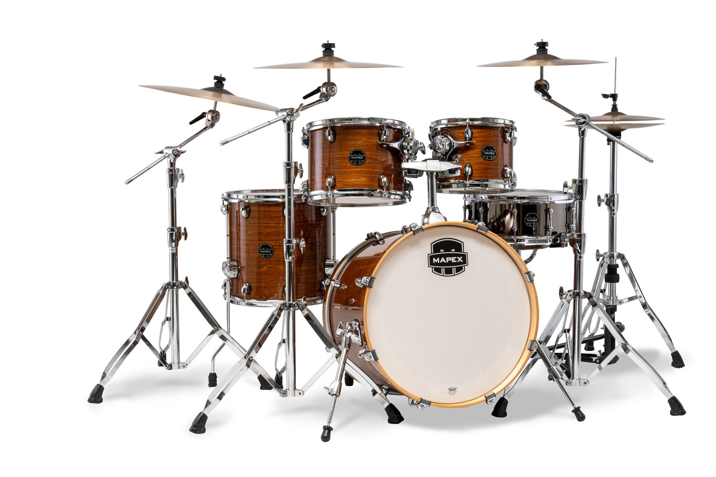 Batterie Mapex Armory fusion 5 fûts, bouleau et érable, sans accessoires, Roasted Chesnut