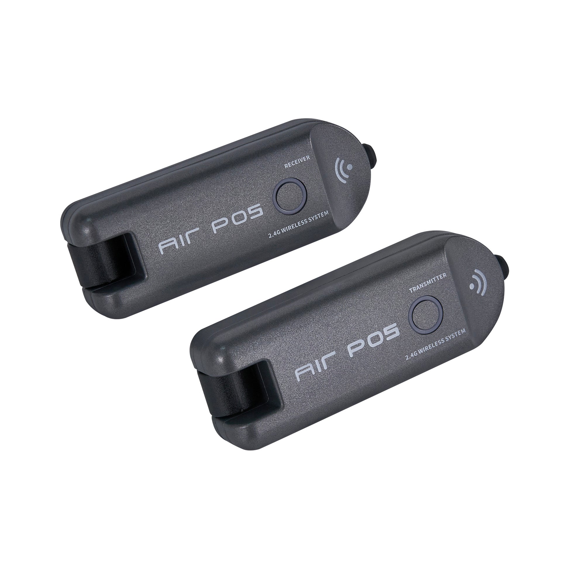 Système sans-fil pour guitare 4 canaux, émetteur et récepteur rechargeables, bande de fréquence 2.4 GHz, gris