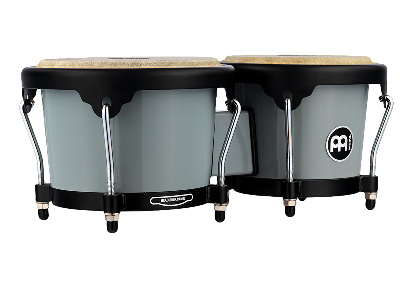 Bongos Journey 6" 1/2 & 7" 1/2, fûts ABS, peaux buffle sélectionnées, cercles arrondis, accastillage noir poudré, Ultimate Grey