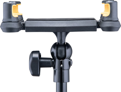 Support pour tablette et smartphone 6.1" à 13", attache pour table et pieds ronds ou carrés jusqu'à 3 cm d'épaisseur, noir