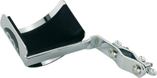 Support calebasse avec attache, protection caoutchouc, acier chromé