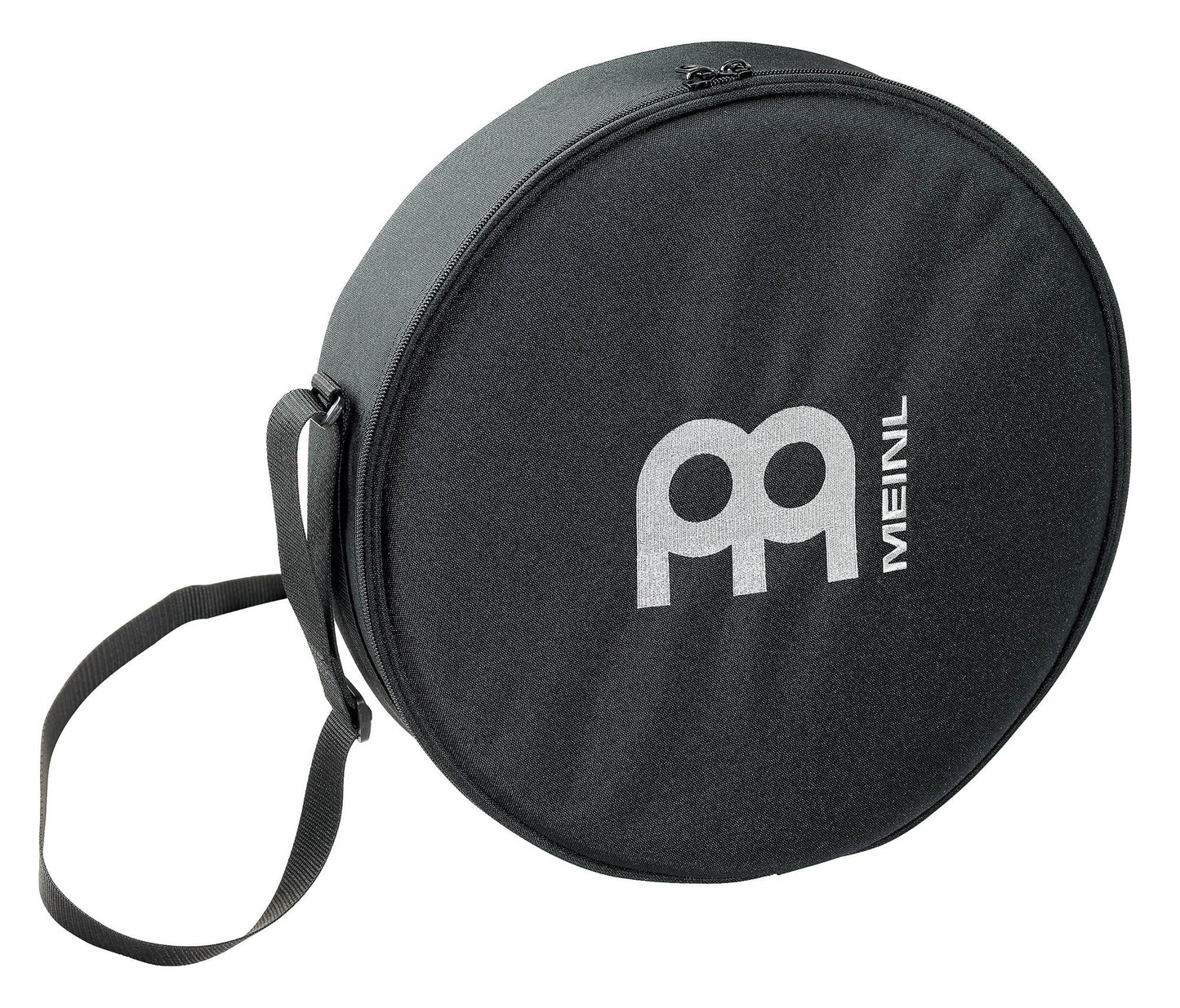 Housse Pandeiro 10", nylon rembourré, sangle de transport, poche extérieure, double fermeture éclair, noir