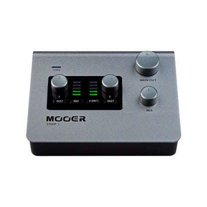Interface audio STEEP I, 2 canaux, deux entrées (combo XLR/Jack et Jack), alimentation fantôme, USB type C 2.0, gris