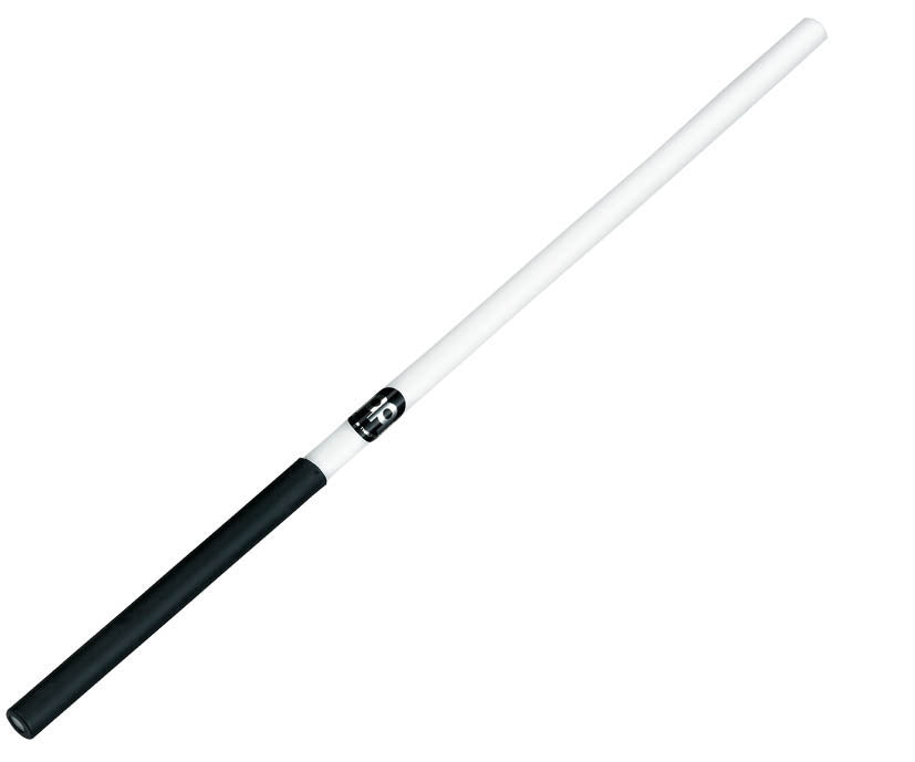 Baguette Samba, plastique, modèle court (25 cm), noir et blanc