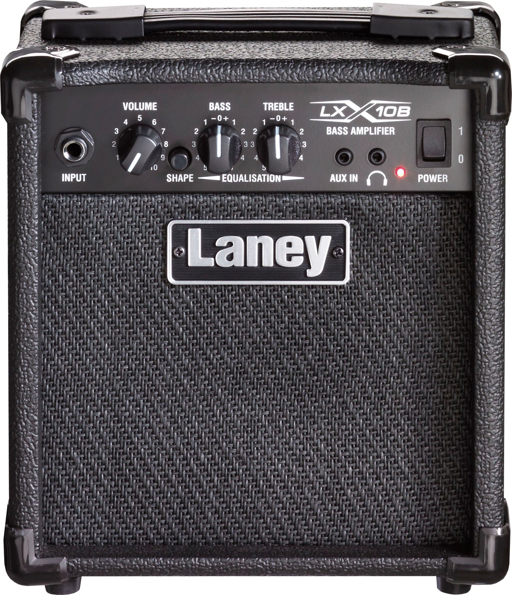 Ampli basse électrique 10W, 1x HP 5", 1 canal avec switch Shape, entrée jack, EQ 2 bandes, entrée auxiliaire, noir