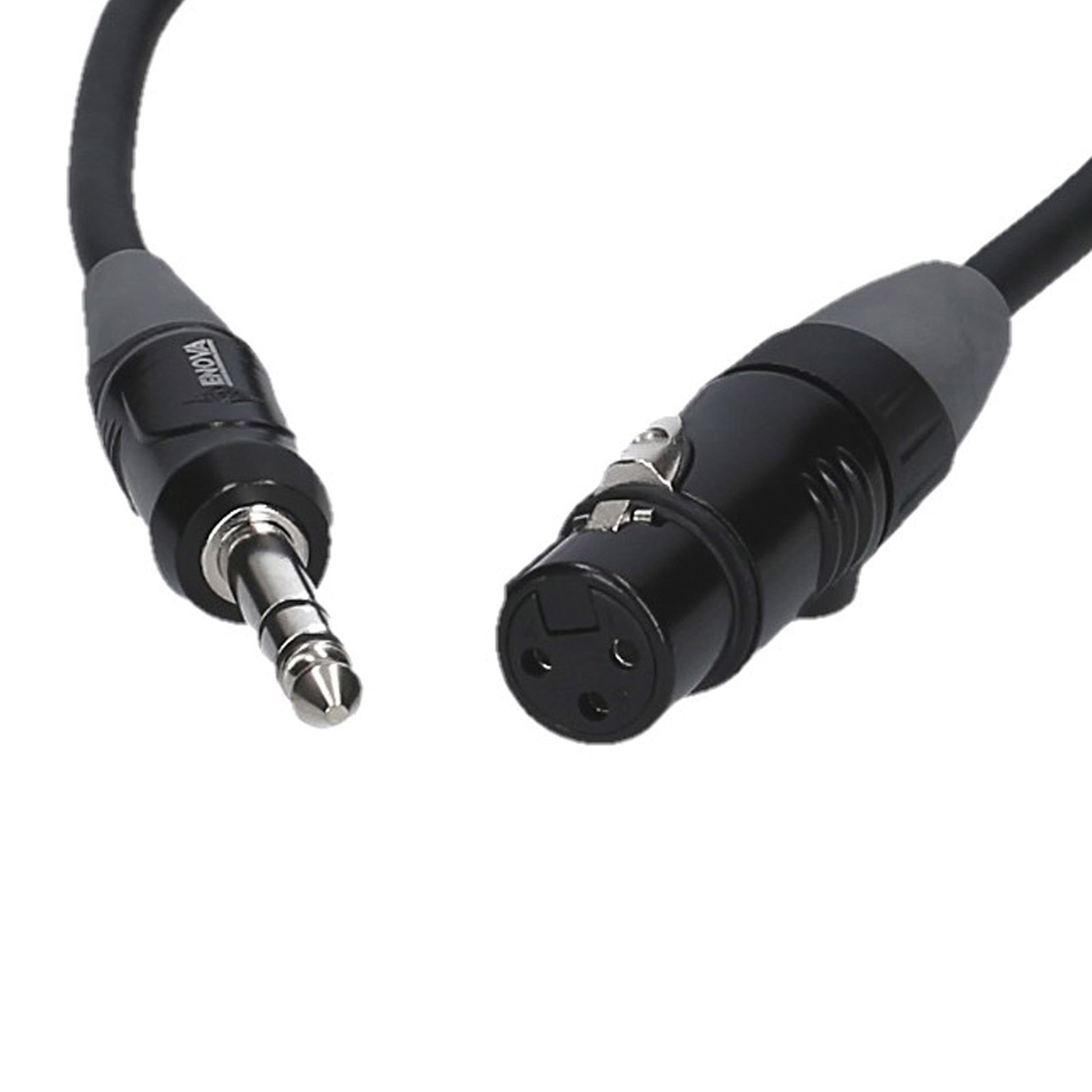 Câble micro XLR femelle/Jack stéréo, 6 mètres, noir