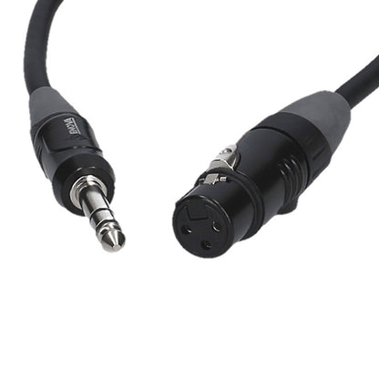 Câble micro XLR femelle/Jack stéréo, 6 mètres, noir