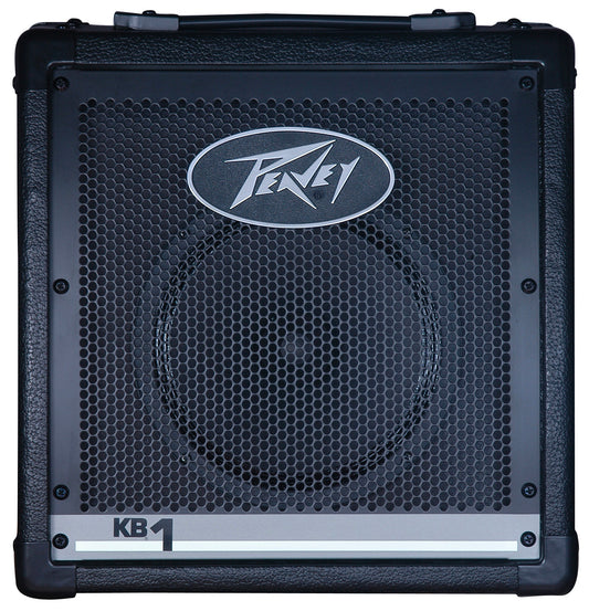 Ampli clavier 15W, HP 1x 8", 2 canaux, EQ 2 bandes, 2 entrées ligne, sortie casque, finition noir