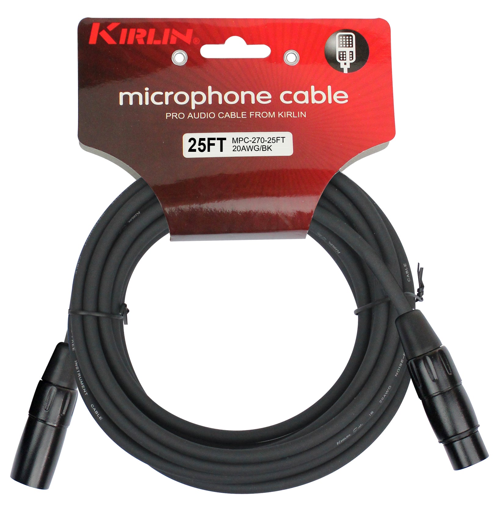 Câble micro ENTRY XLR mâle/XLR femelle, 6 mètres, noir