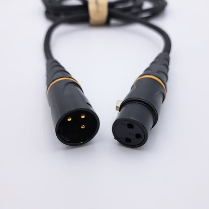 Câble micro XLR mâle/XLR femelle, 3 mètres, noir