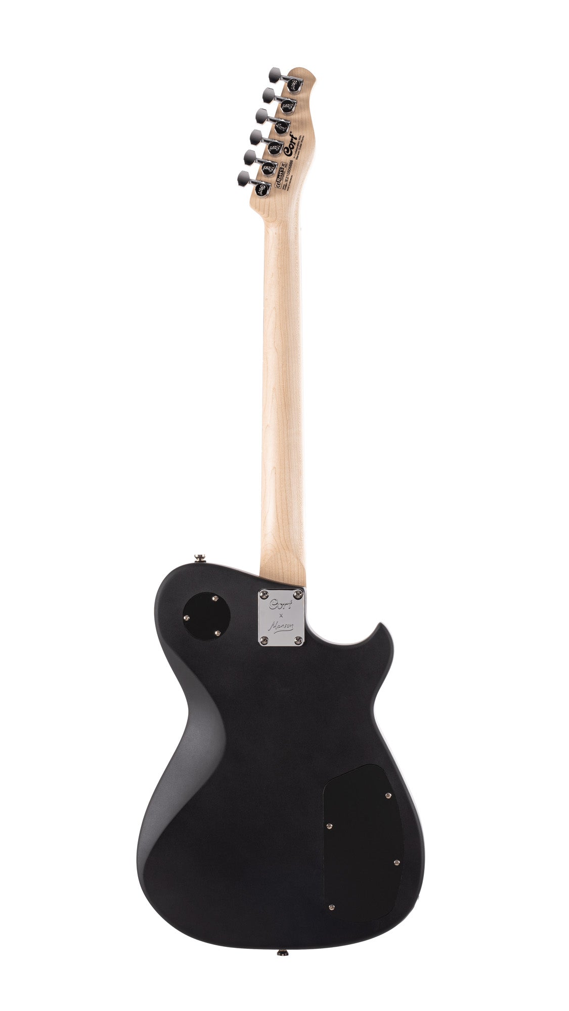 MBM-2H-LH, signature Matt Bellamy, corps tilleul, manche érable à radius compensé, micros Manson,"Kill" bouton, gaucher, noir