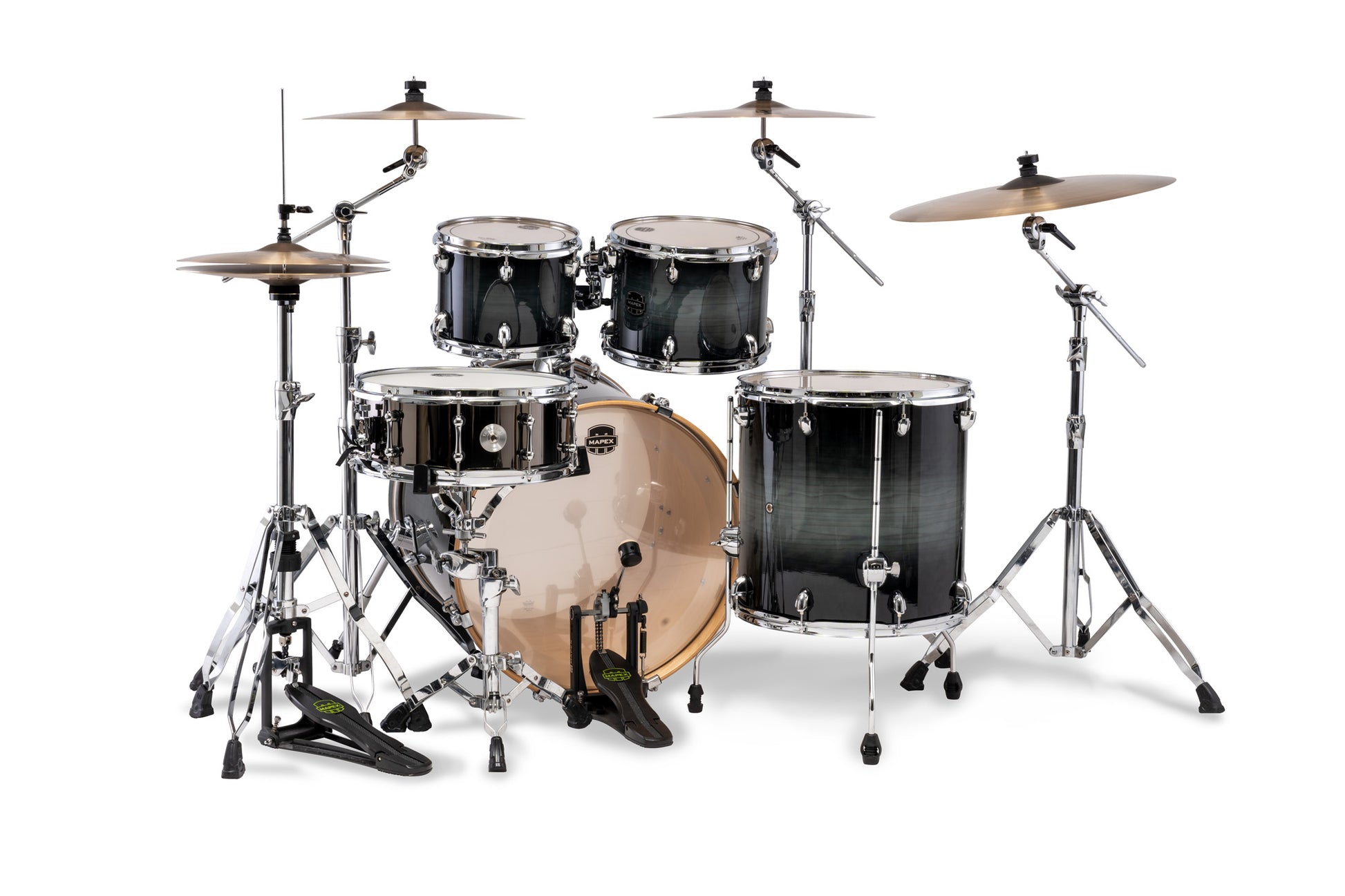 Batterie Mapex Armory Stage 22, 5 fûts, bouleau et érable, sans accessoires, Black Onyx