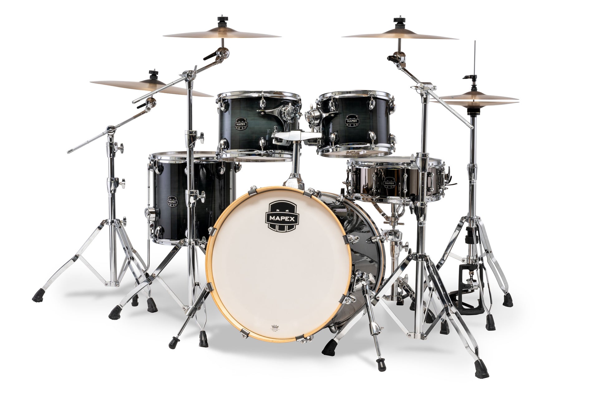 Batterie Mapex Armory fusion 5 fûts, bouleau et érable, sans accessoires, Black Onyx