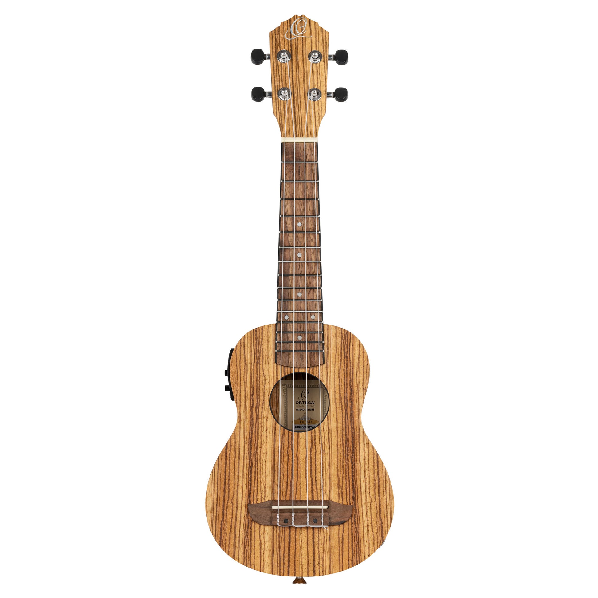 RFU10ZE, modèle Soprano, EQ MagusUke, table zebrawood, f/e zebrawood, manche acajou, housse, naturel satiné