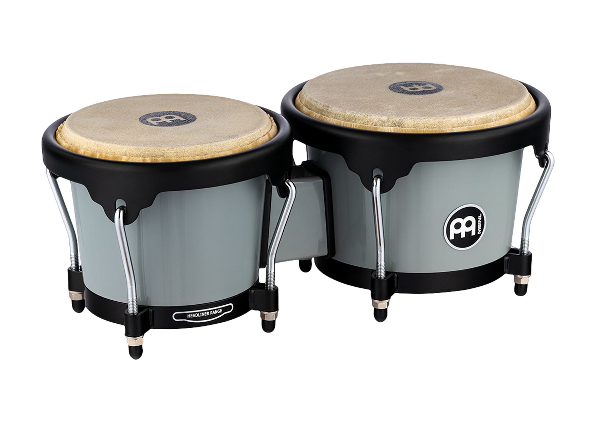Bongos Journey 6" 1/2 & 7" 1/2, fûts ABS, peaux buffle sélectionnées, cercles arrondis, accastillage noir poudré, Ultimate Grey