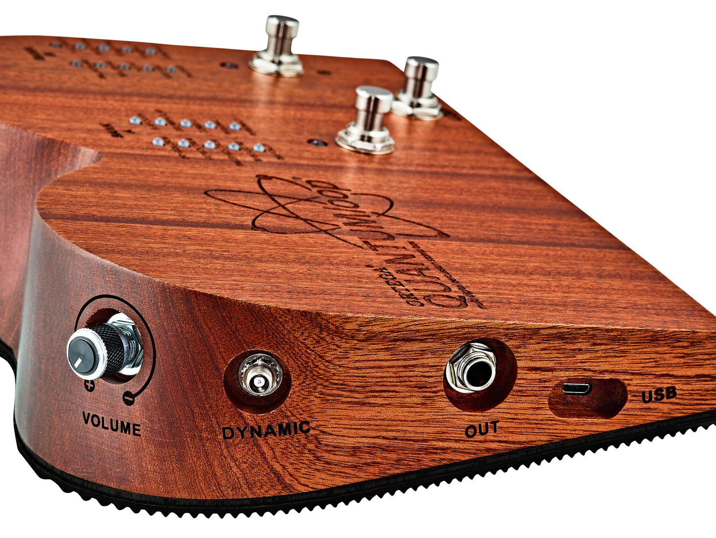 Pédale multi-percussions et looper QUANTUM LOOP, boitier acajou massif, 16 sons de percussions, adaptateur 9V inclus