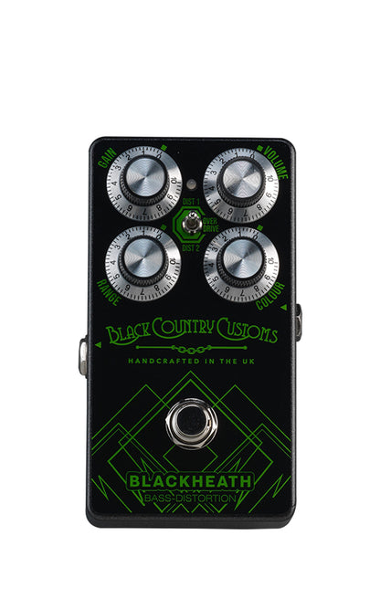 Pédale distorsion BLACKHEATH, 3 modes (DIST 1/DIST 2/OVERDRIVE), noir et vert