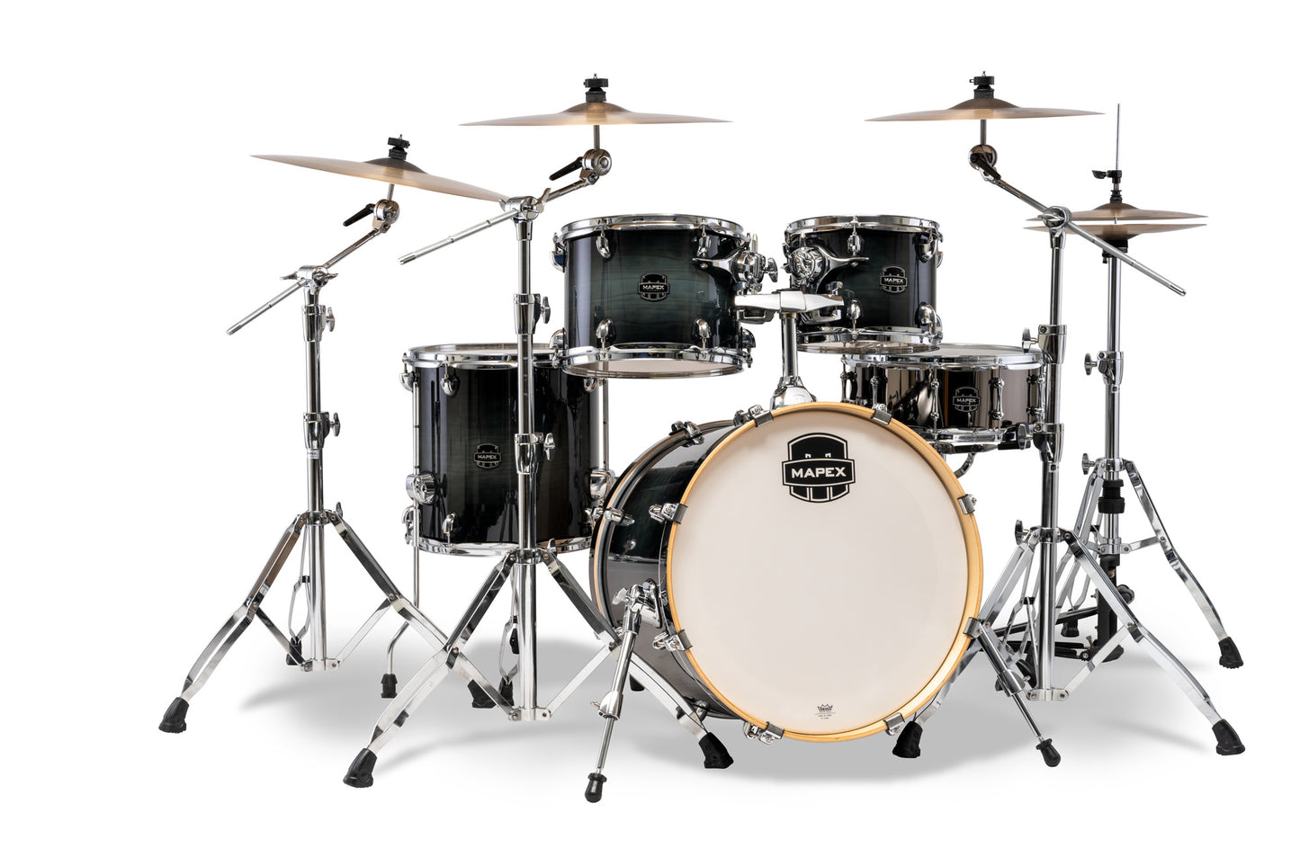Batterie Mapex Armory fusion 5 fûts, bouleau et érable, sans accessoires, Black Onyx