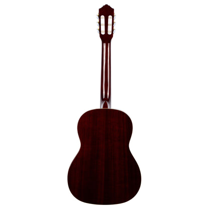 R131SN, modèle Slim Neck, table cèdre rouge massif, fond & éclisses acajou, manche acajou (sillet 48 mm), housse, bordeaux tr.