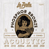 La Bella Acoustic Guitar Strings Phosphor Bronze Extra Light