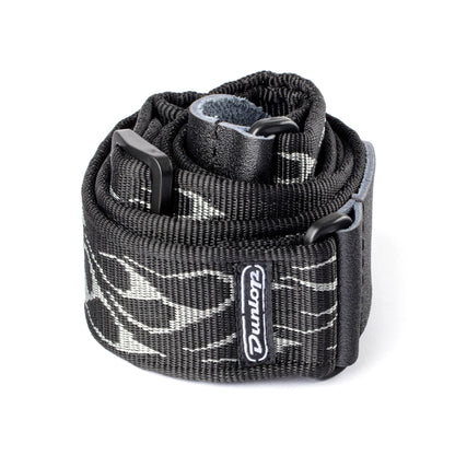 Courroie nylon modèle FLAMME, largeur 5 cm, noir et gris