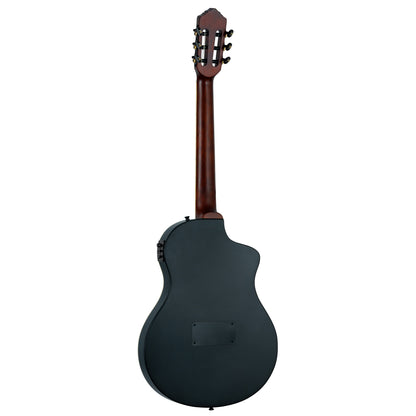 RTPSTD-NAT, modèle TourPlayer gaucher, EQ Magus X, corps okoumé, table épicéa massif, sillet 48 mm, housse, noir satiné