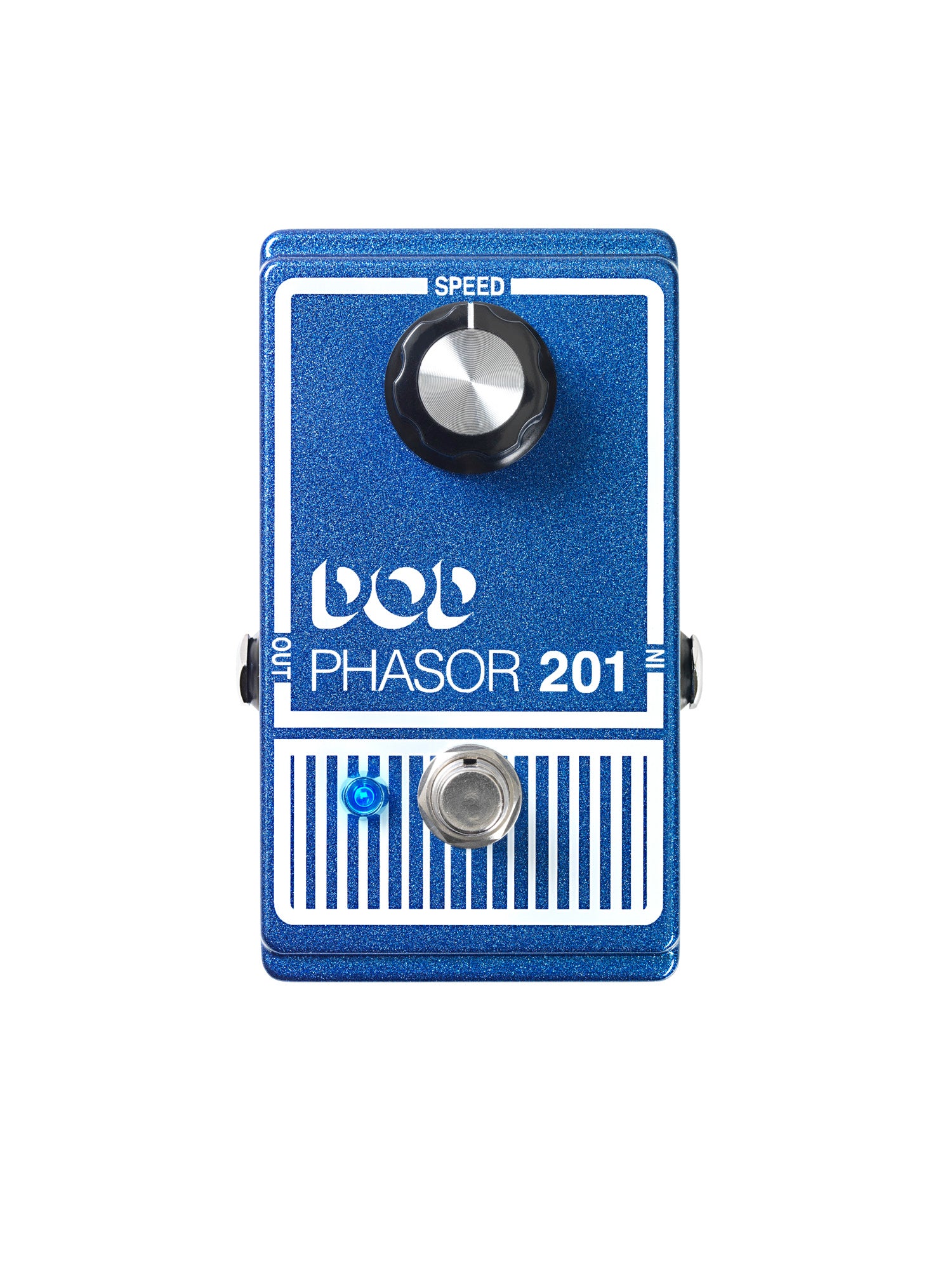 Pédale PHASOR 201, phaser analogique basé sur le circuit original avec composants actualisés, True Bypass, bleu métallisé