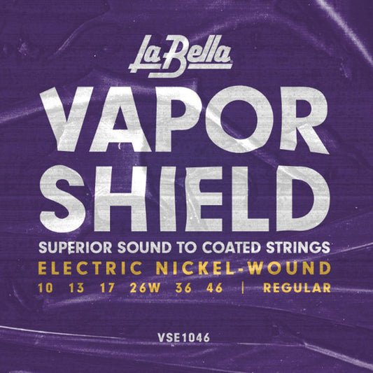 Jeu pour guitare électrique VAPOR SHIELD, Regular (10-13-17-26W-36-46), acier plaqué nickel avec traitement
