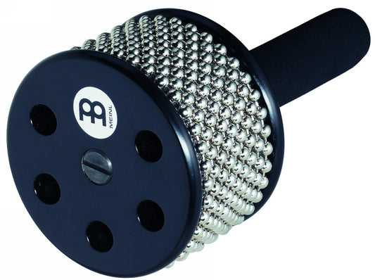 Calebasse Turbo modèle standard, chaînettes en acier, cylindre en inox, poignée PVC, noir