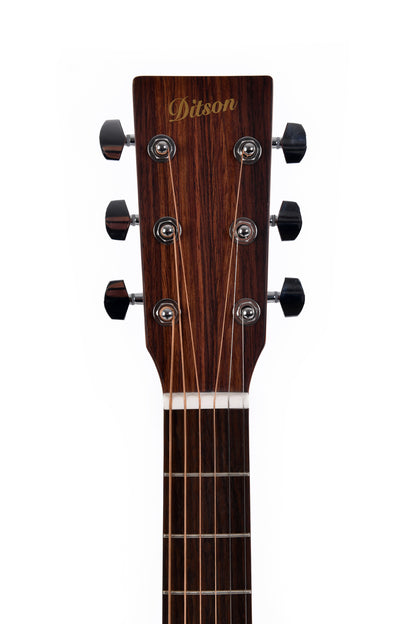 Modèle DC-15E, Dreadnought pan coupé, table acajou, fond & éclisses acajou, EQ SIGMA, naturel satiné