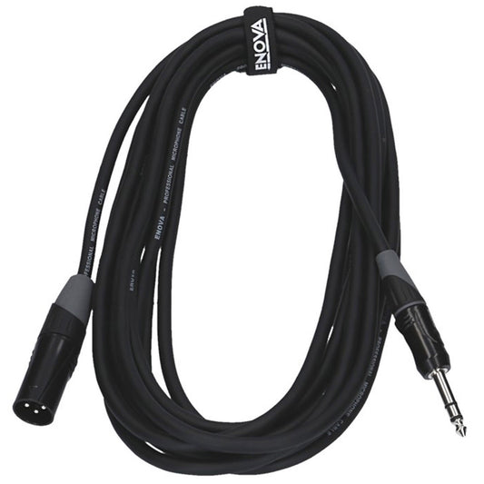 Câble micro XLR mâle/Jack stéréo, 6 mètres, noir