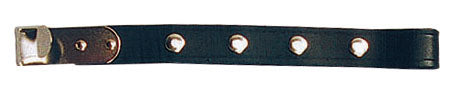Fixe courroie dos, cuir noir, boutons pression
