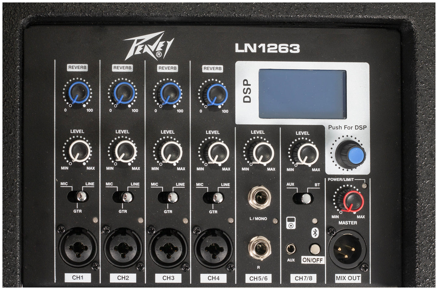 Système de sonorisation 1200W, table de mixage 6 canaux, Bluetooth, subwoofer 12", sac de transport inclus, noir