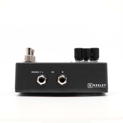 Pédale HALO, Andy Timmons Dual Echo, délai stéréo 5 modes, entrée pour pédale d'expression, boitier métal, gris