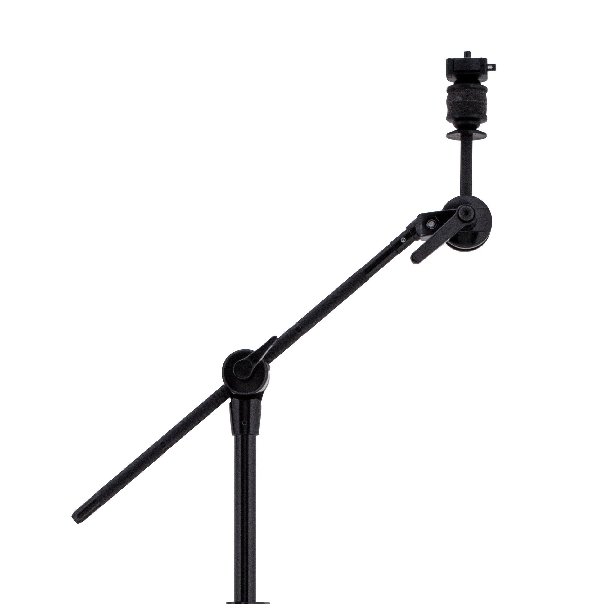 Support cymbale perche Armory, serrage Quick-Lock, perchette escamotable, réglages complets, double embase, noir