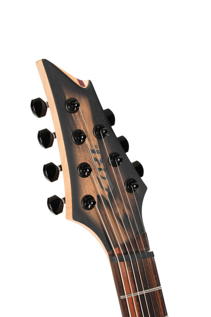 KX507MS, modèle 7 cordes, corps acajou, table ébène"Pale Moon", touche ébène de Macassar, Fishman Fluence, natural black burst