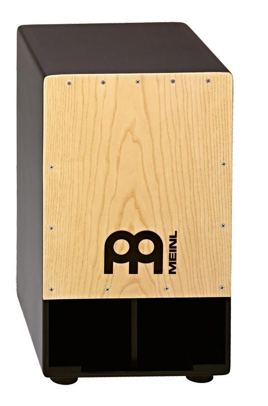 Subwoofer Cajon, façade frêne, corps fibres, projection dans le grave améliorée, 30 x 50 x 31cm, marron/naturel mat