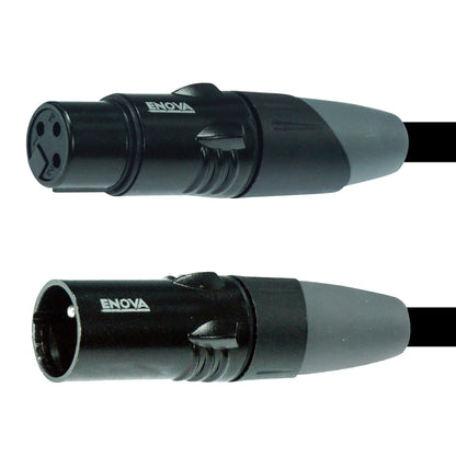 Câble micro XLR mâle/XLR femelle, 3 mètres, noir