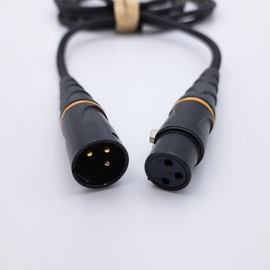 Câble micro XLR mâle/XLR femelle, 1 mètre, noir