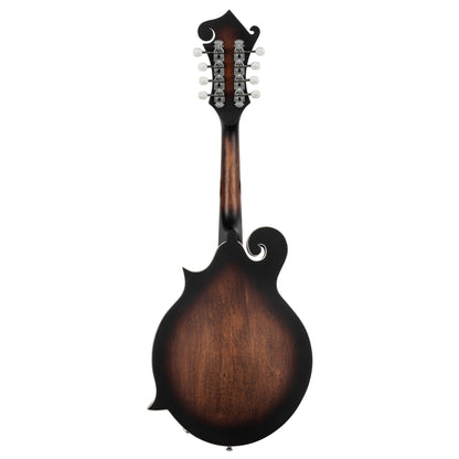 RMFE30, mandoline 8 cordes style F, micro simple, table épicéa, fond & éclisses érable, manche érable, whiskey burst satiné