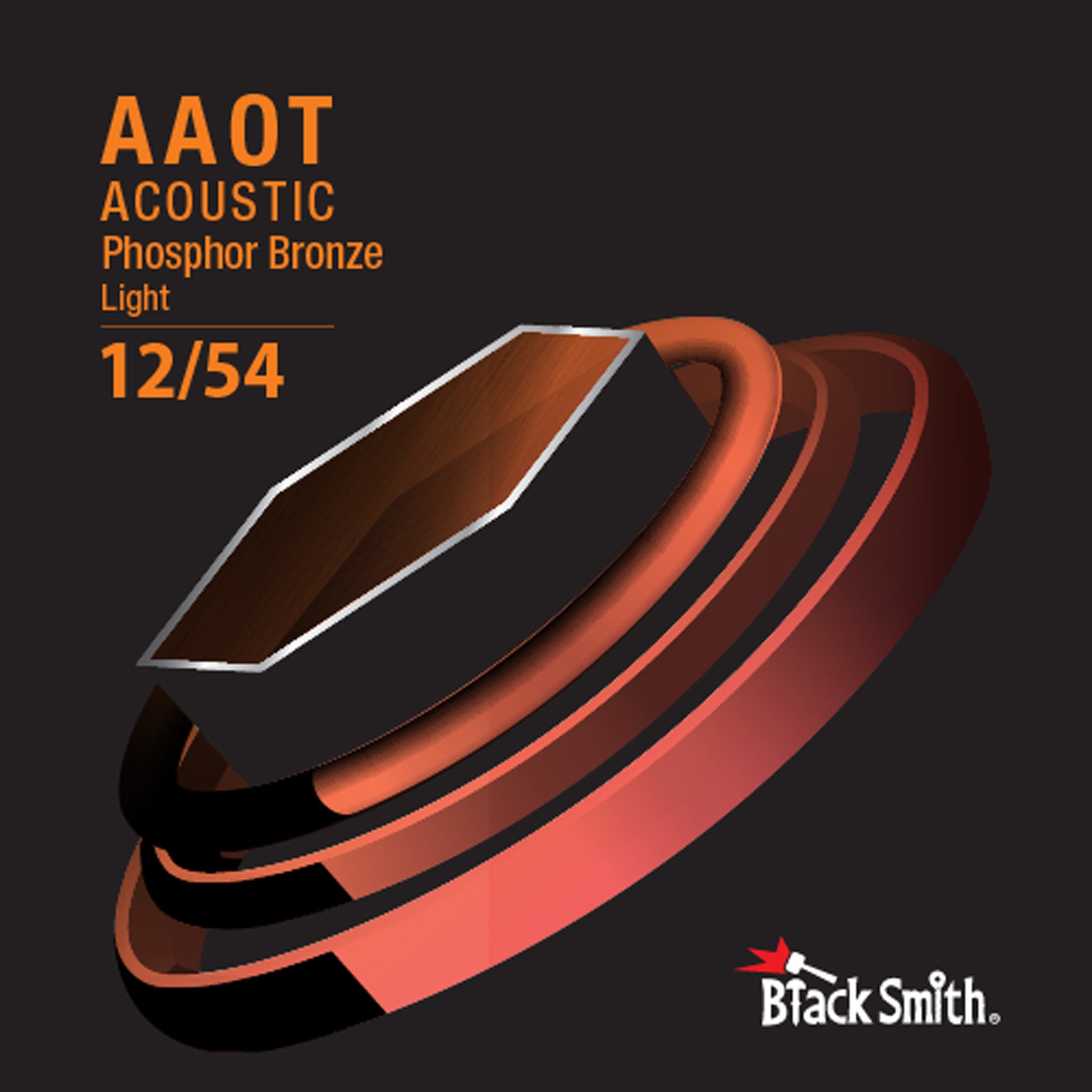 Jeu de cordes"Light" pour guitare acoustique (12-16-25-32-42-54), phosphore bronze, revêtement Micro Carbon AAOT
