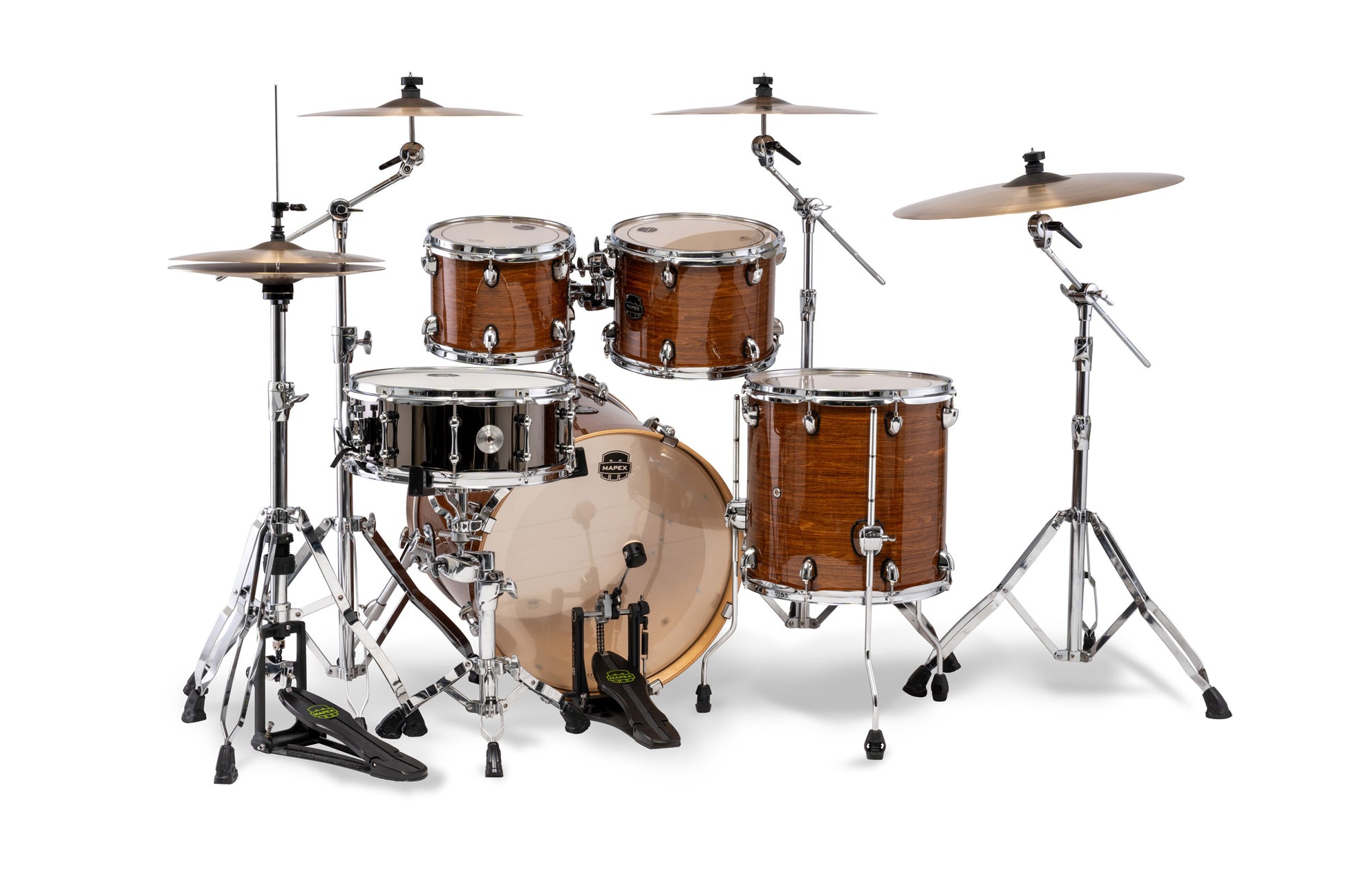 Batterie Mapex Armory fusion 5 fûts, bouleau et érable, sans accessoires, Roasted Chesnut
