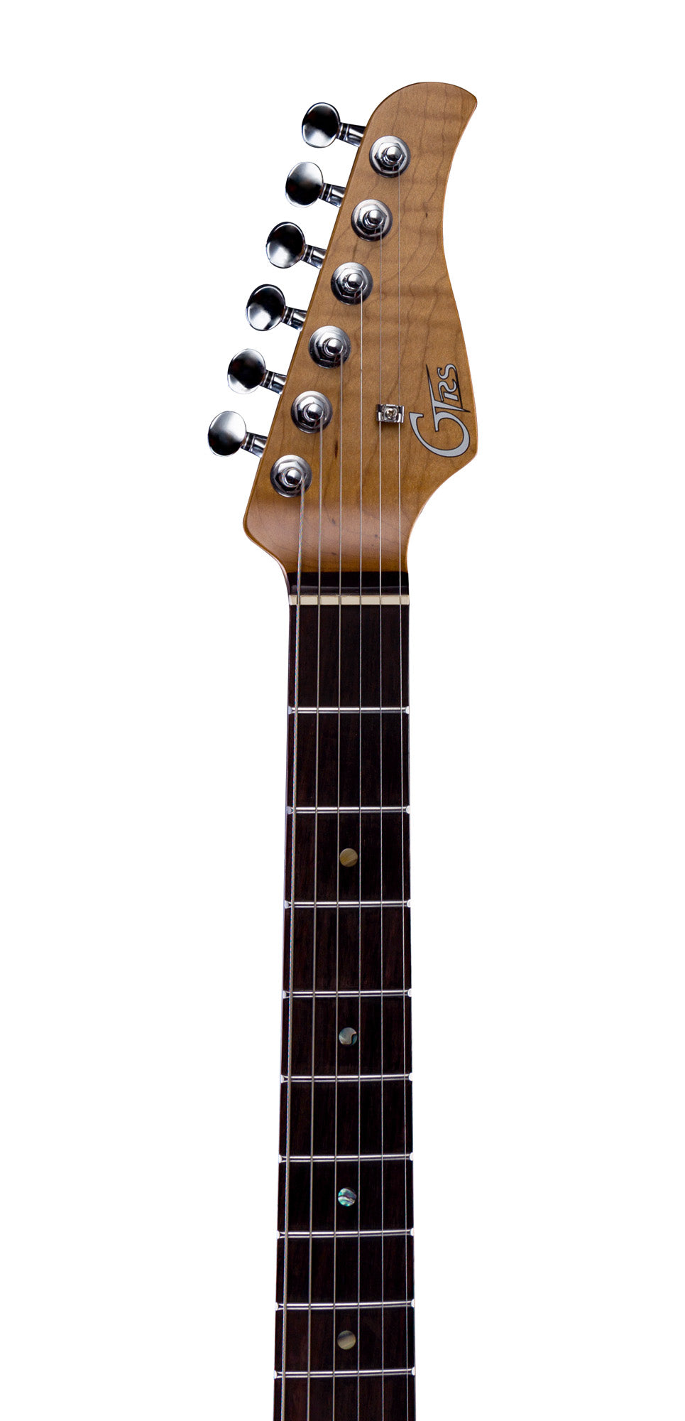 GTRS P800, corps aulne, manche érable flammé torréfié, touche palissandre, micros et processeur GTRS, mint green