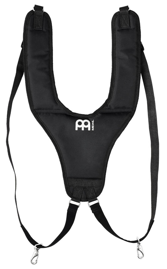 Harnais pro pour djembé, nylon très résistant, longueur ajustable, sangles rembourrées, attache rapide, noir