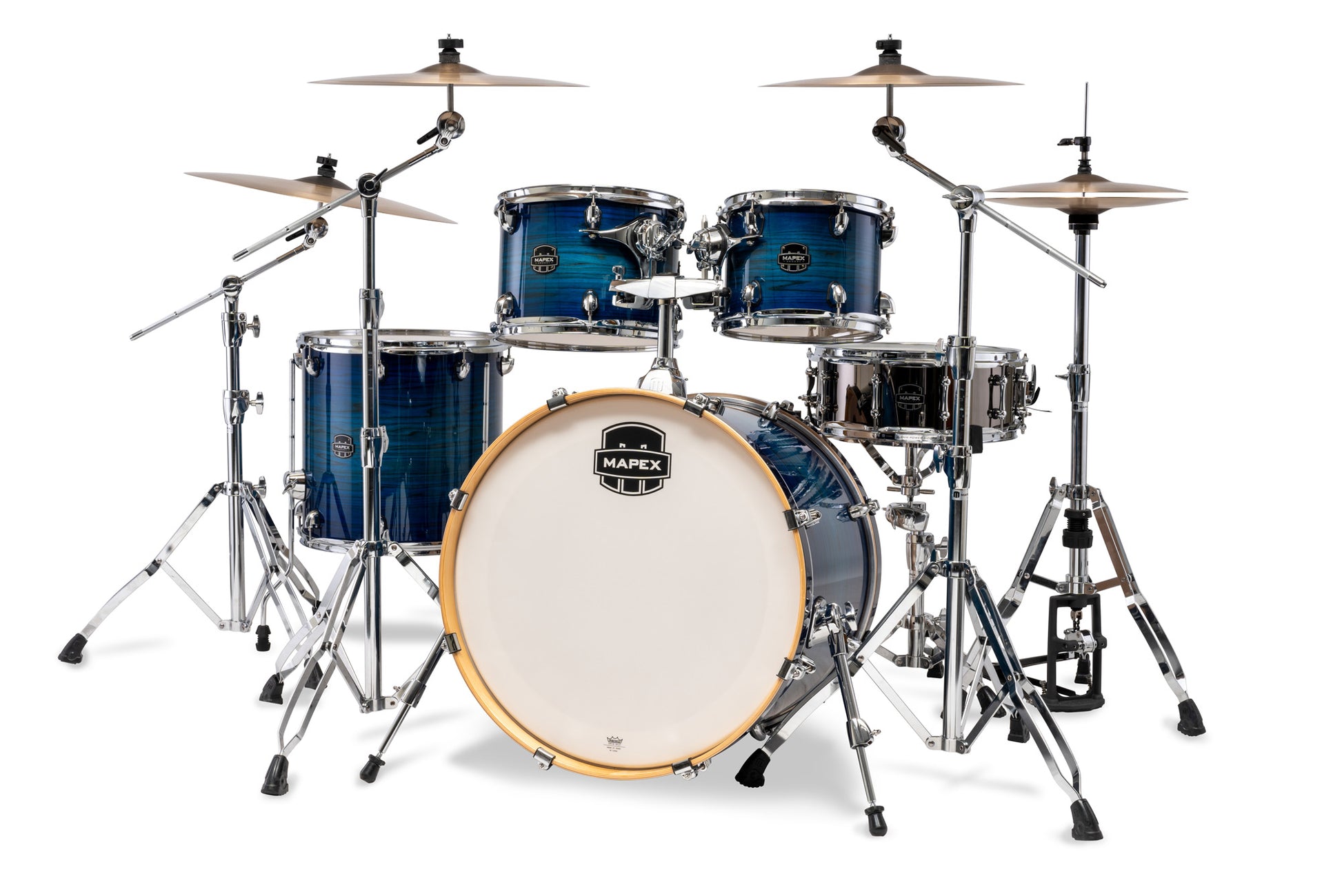 Batterie Mapex Armory Stage 22, 5 fûts, bouleau et érable, sans accessoires, Blue Wave