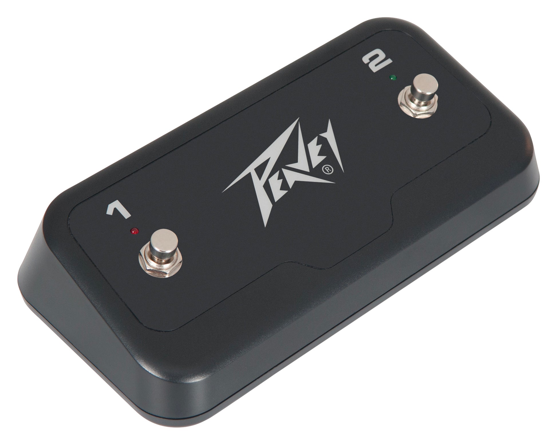 Footswitch double compatible avec une large gamme d'amplis Peavey, boutons avec led, finition noir
