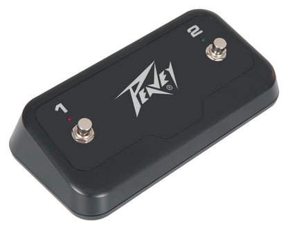 Footswitch double compatible avec une large gamme d'amplis Peavey, boutons avec led, finition noir