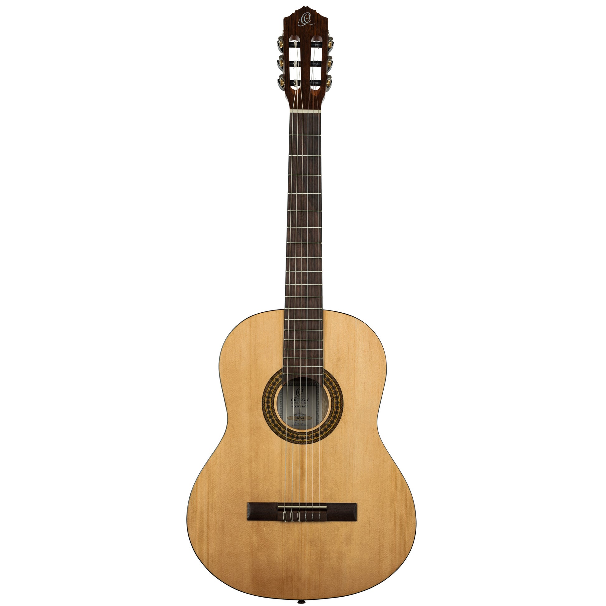 Ortega Picker Pack : guitare 4/4 avec table épicéa, housse, support, accordeur, sangle, jeu de cordes et médiators, naturel