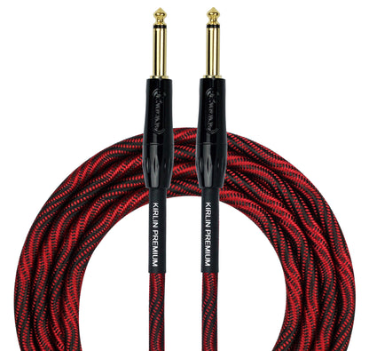 Câble instrument PREMIUM PLUS WAVE Jack/Jack, 3 mètres, noir et rouge